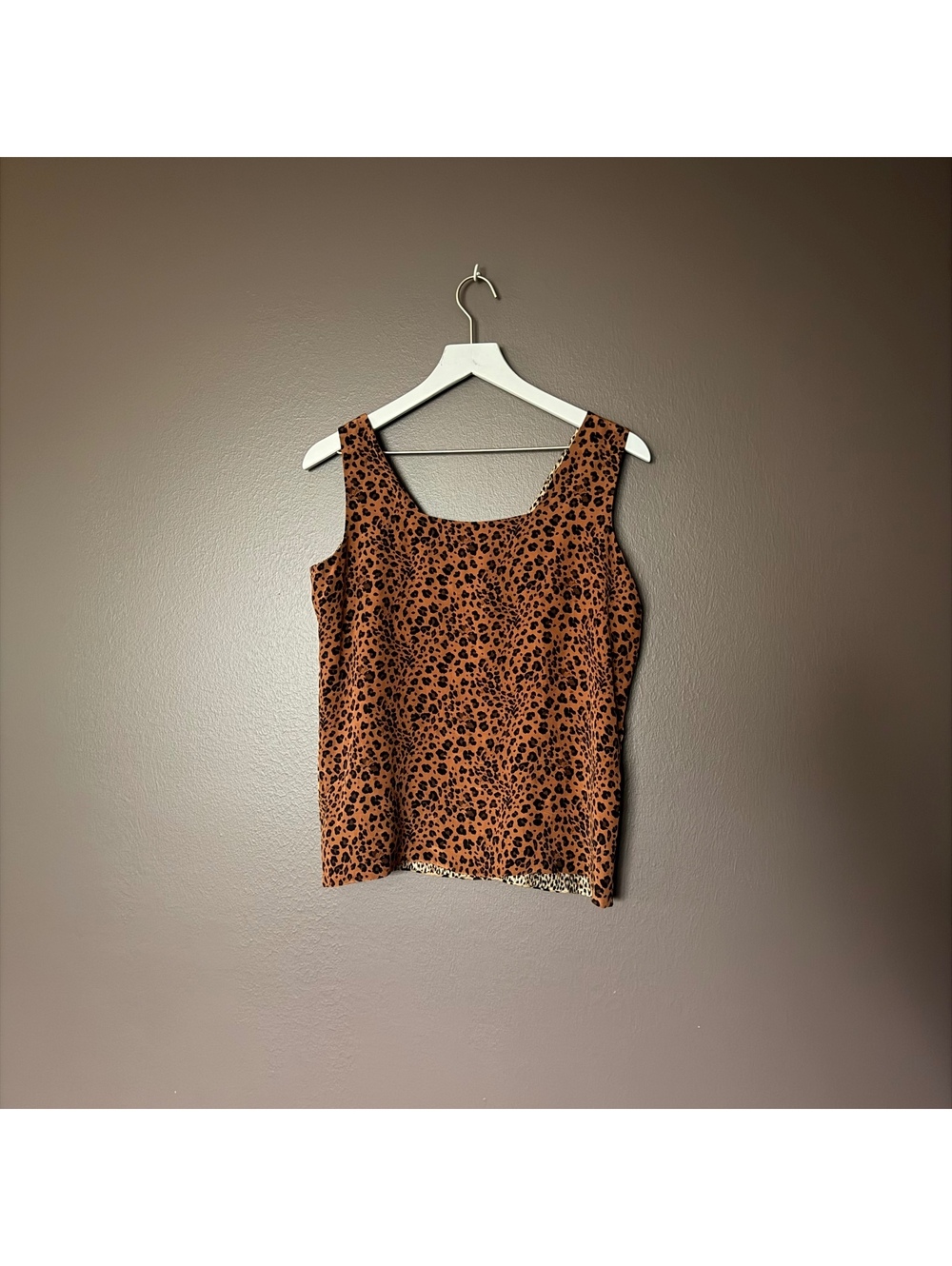 Reversible (4 ways) animal cheetah, zebra print tank